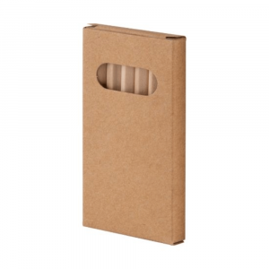 Boîte en kraft personnalisable avec 6 crayons de couleur