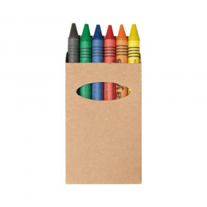 Boite de crayons gras personnalisable - objet pub enfant de coloriage