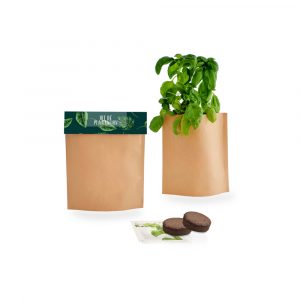 Plante pop-up en sachet, goodies promotionnel éco