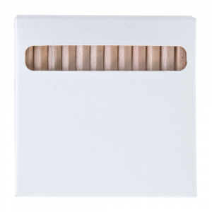 Boîte personnalisée de 12 crayons de couleurs 8.7cm