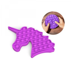 fidget toy publicitaire licorne - pop it anti stress personnalisé licorne - anti stress pop rose