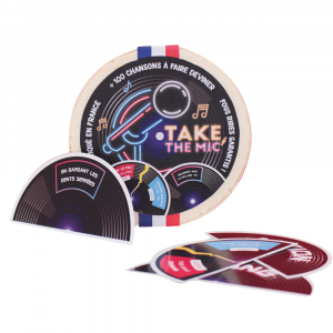 Jeu de cartes ronde Take the Mic personnalisé