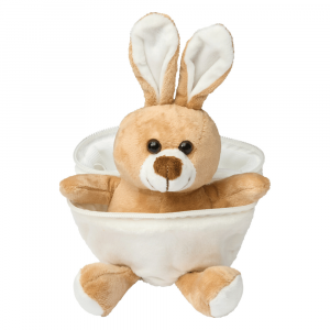 Lapin oeuf en peluche marron