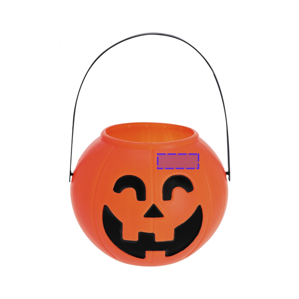 seau citrouille à personnaliser avec logo pour halloween