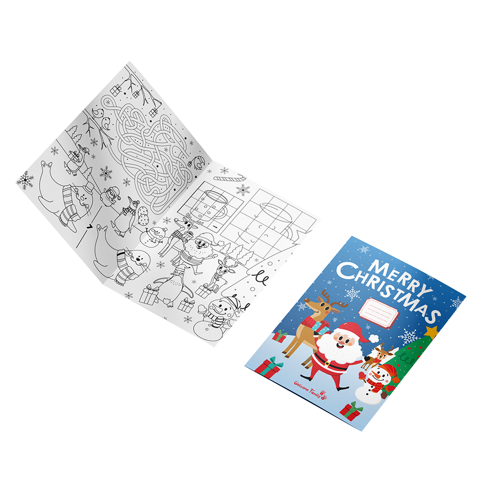 réalisation cahier coloriage enfant Noël sur mesure