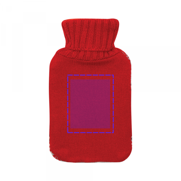 logo sur bouillotte de Noël