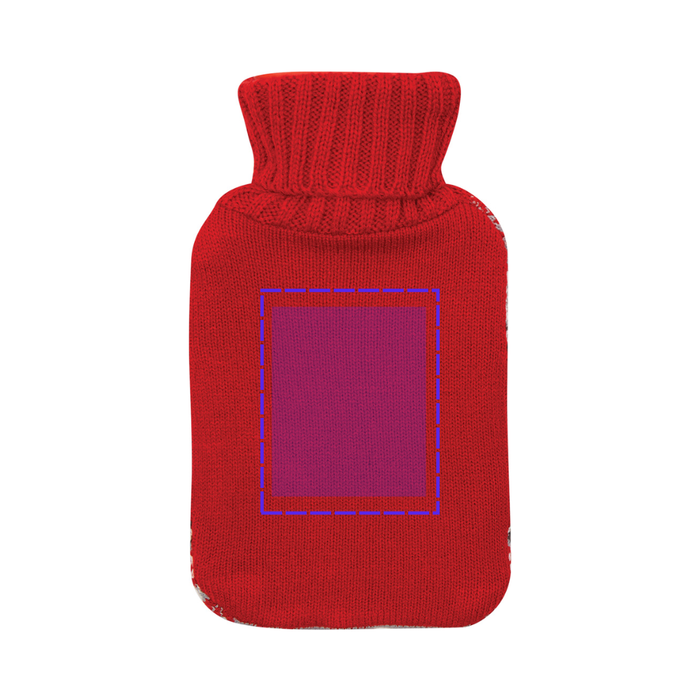 logo sur bouillotte de Noël