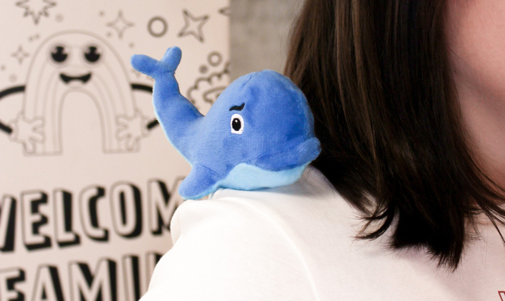 baleine peluche cadeau entreprise fin d'année sur mesure