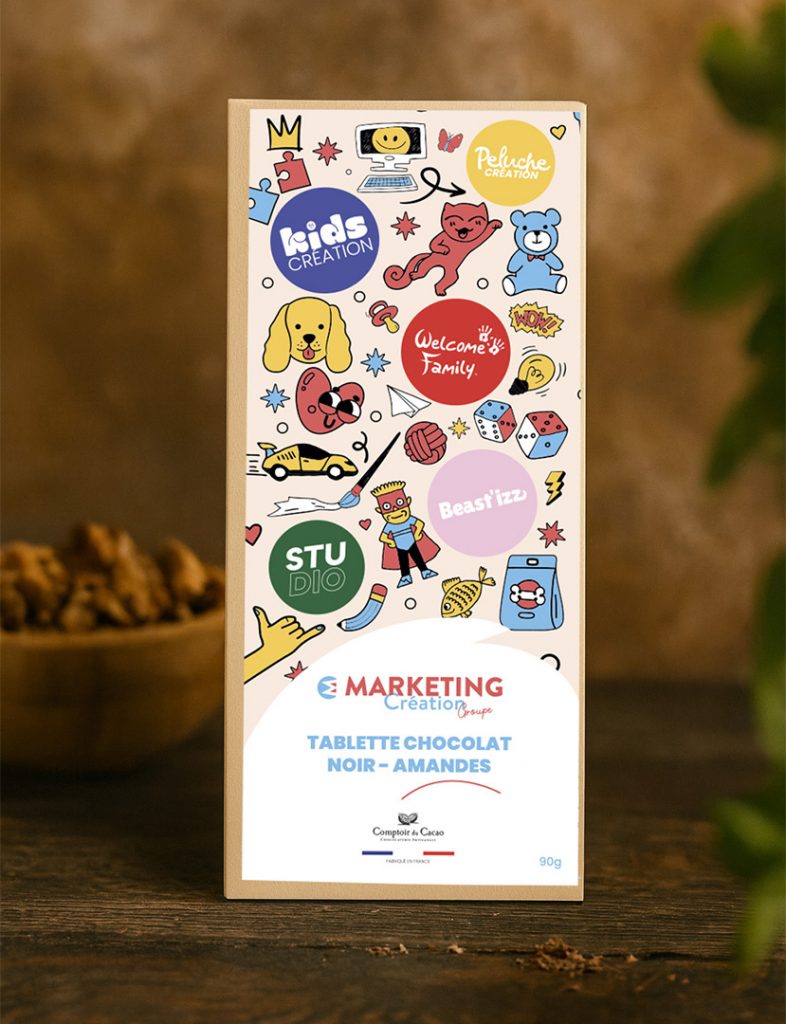 Tablette de chocolat sur mesure