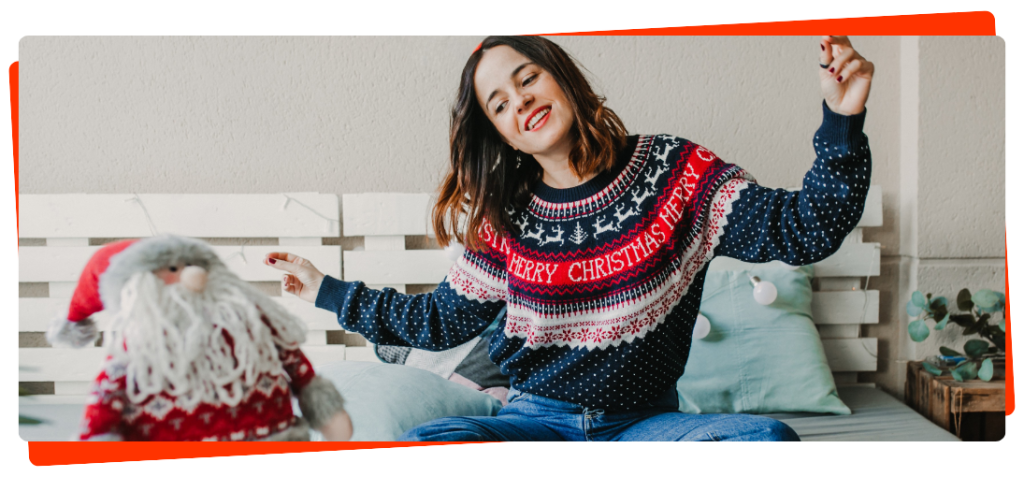 création sur mesure de pull de Noël